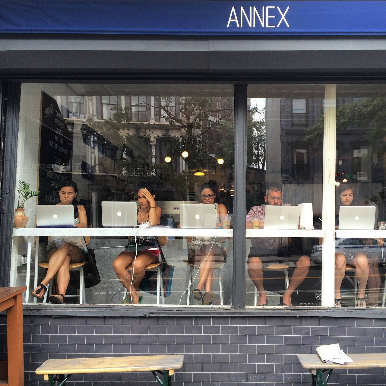 internet cafe computers people